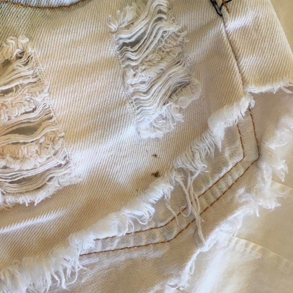 Ombré distressed high-waisted shorts - Picture 3 of 5